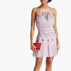 NEW Lilac Bead-Embellished Ruffled Mini Dress